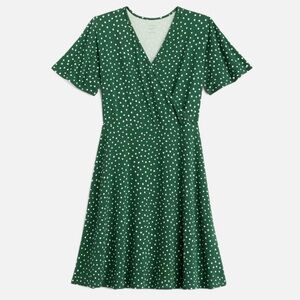 41 Hawthorn Women's Elise Knit Surplice Green Flutter Sleeve Dress Size Small